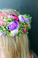 wianek na głowę Violet Flowers, rozmiar uniwersalny, dorosły