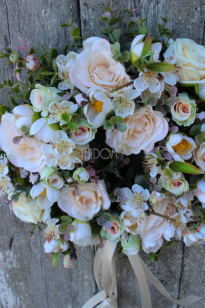 dekoracyjny wianek Ślubny, śr.30cm