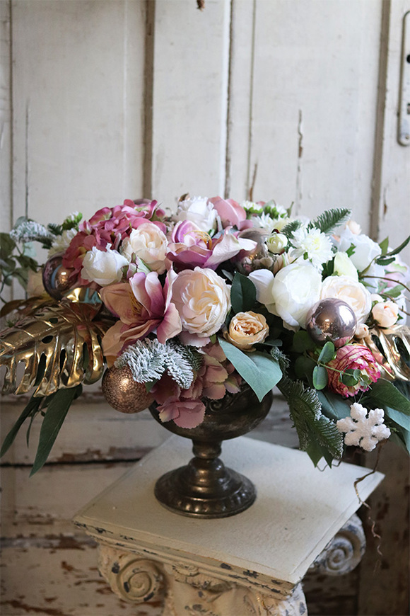 kompozycja świąteczna w pucharze, Zimowa Królowa, wym.52x80cm 