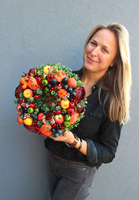 jesienny ozdobny wianek na drzwi Nina, śr.25cm 