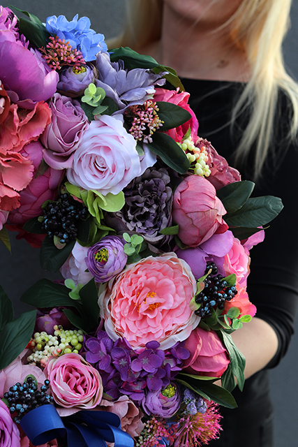 bogaty wianek na drzwi Silviana Renno, śr.46cm