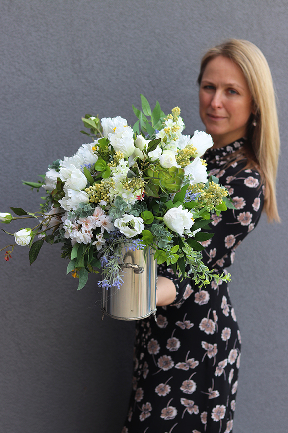 Maestria, szlachetna kompozycja z sukulentami, wys.45cm