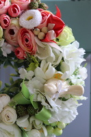 Derona, uroczy wianek z ptaszkiem i motylkiem, śr.28cm