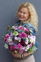 barwny flowerbox, Jesienna Aura 2, wys.34cm