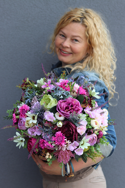 barwny flowerbox, Jesienna Aura 2, wys.34cm