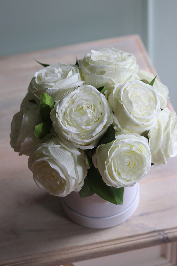 flowerbox Peonie w Bieli, wys.27cm 