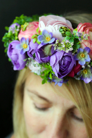 wianek na głowę Violet Flowers, rozmiar uniwersalny, dorosły