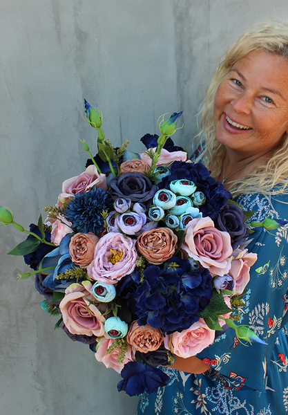 Flamenco 2, kompozycja kwiatowa / bukiet / Flowerbox, wys.36cm