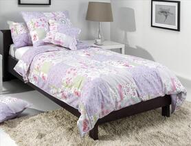 Lila Flower, komplet pościeli, 160x200 + dwie poszewki 70x80cm