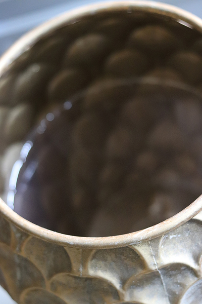 Golden ChristmasTree, złota osłonka metalowa, L, wym.32x33cm