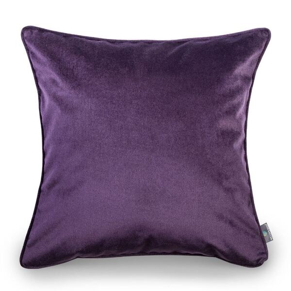 poduszka dekoracyjna welurowa, Velvetia, ciemny fiolet, wym.50x50cm