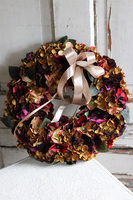 Pani Jesień, barwny wianek z hortensji, śr.40cm