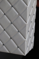 Glamour Rania, biały storczyk w donicy z kryształami, wys.89cm