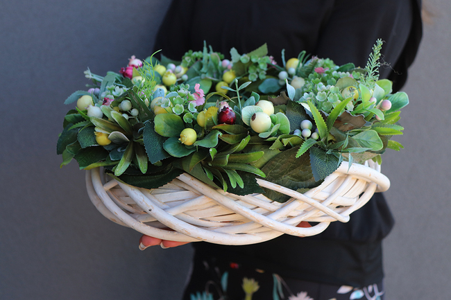 dekoracyjny wianek na drzwi Tenna, śr.32cm 