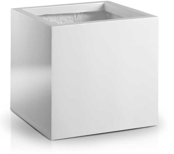 Fiberglass Fiber donica Square White 60x60cm