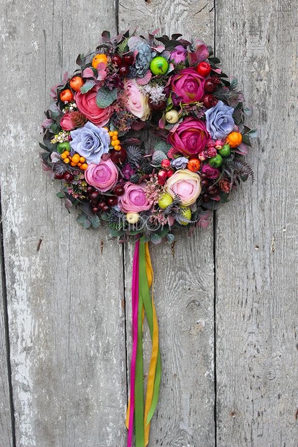 Feria Barw, wianek na drzwi, śr.30cm