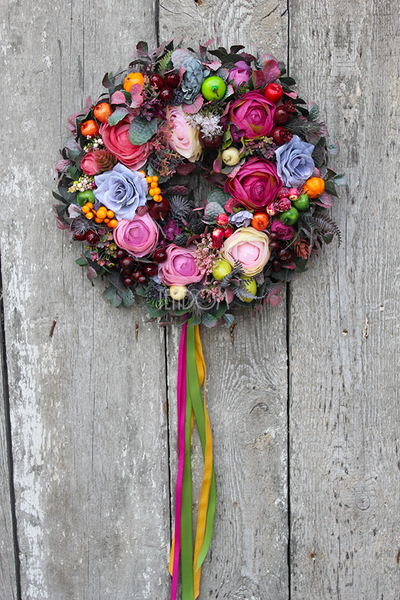 Feria Barw, wianek na drzwi, śr.30cm 