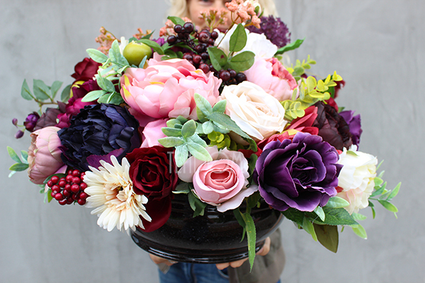 kwiatowa kompozycja nagrobna England, wys.35cm