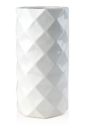wazon Geometryczny biały, wym.11x21cm