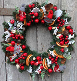 Dzieciaczki w Święta, świąteczny wianek / stroik o śr.40cm