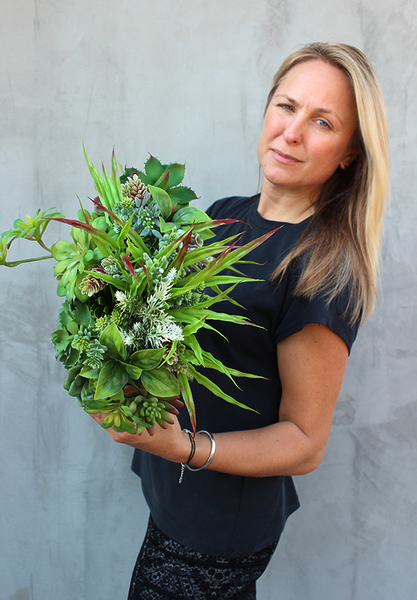 Big Monett, kompozycja sukulenty w ceramicznym naczyniu, wym.32x35x20cm