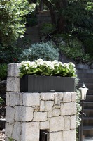 Balconera Cottage, elegancka donica z nawadnianiem, szara, dł.80cm