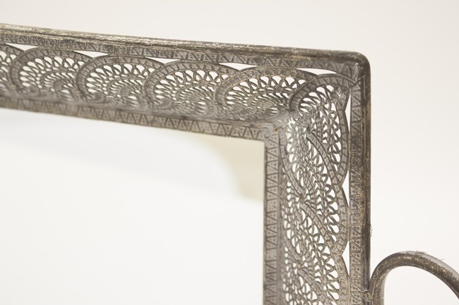 Bangladesz, srebrna taca lustrzana, kpl.2szt