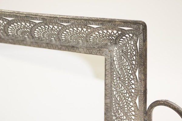 Bangladesz, srebrna taca lustrzana, kpl.2szt