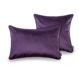 poduszka dekoracyjna welurowa, Velvetia, ciemny fiolet, wym.50x50cm