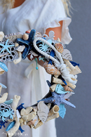 Bogactwo Morza, marynistyczny wianek do powieszenia na drzwiach, śr.35cm