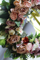 Felotta, dekoracyjny wianek okolony zielonymi liśćmi, śr.55cm