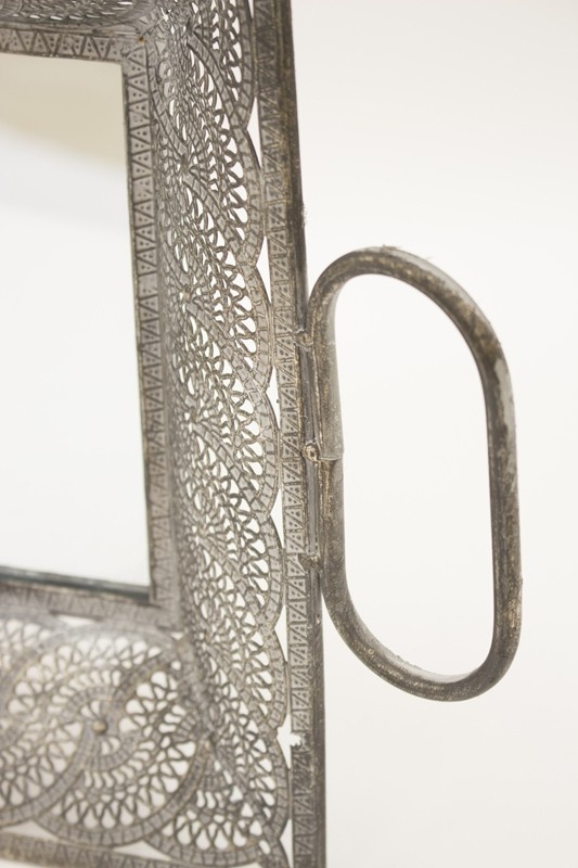 Bangladesz, srebrna taca lustrzana, kpl.2szt