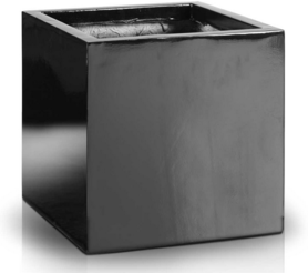 Fiberglass Fiber donica Square Black 60x60cm 