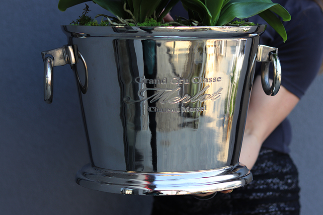 Champagne Cooler ekskluzywny storczyk sztuczny w coolerze, wys.85cm