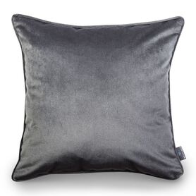 poduszka dekoracyjna welurowa, Velvetia, ciemna szarość, wym.50x50cm