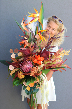Gedona Strelicja, egzotyczny bukiet do wazonu, wys.115cm