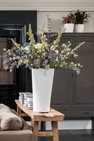 Delta Premium, elegancka donica z nawadnianiem, biała, wys.56cm