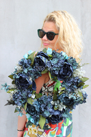 Caryca Katarzyna Granat, efektowny wianek na drzwi, śr.44cm 