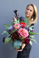 Lenia, komplet dekoracji nagrobnych, wiązanka + bukiet