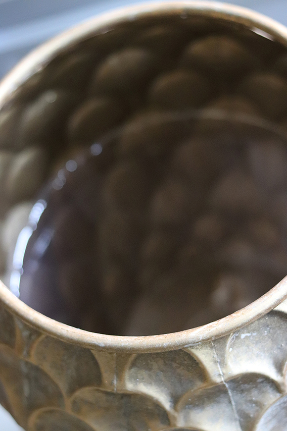 Golden ChristmasTree, złota osłonka metalowa, M, wym.25x27cm