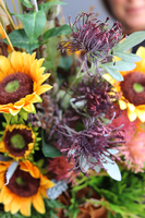 Złote Słoneczniki, jesienna kompozycja kwiatowa, wys.125cm 