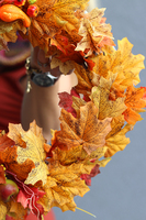 Jesienny Park, barwny wianek na drzwi, śr.36cm  