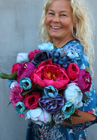 Caryca Katarzyna, Pink&Violet&Blue, elegancki flowerbox, wys.30cm