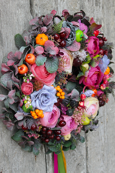 Feria Barw, wianek na drzwi, śr.30cm 