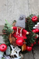 Dzieciaczki w Święta, świąteczny wianek / stroik o śr.40cm