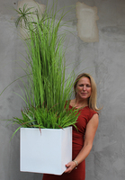 Minimalism VII, sztuczna trawa w kwadratowej donicy, wys.110cm