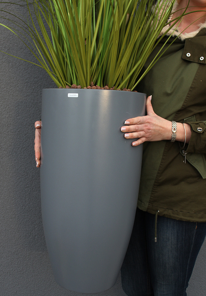 Bellano 2, wieczne trawy w donicy fiberglass, wym.155cm