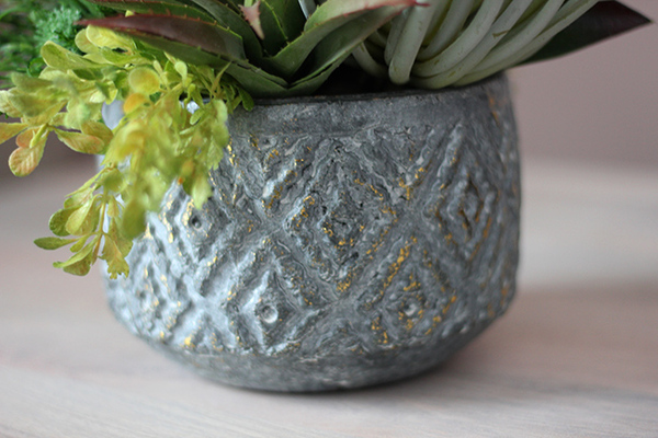 elegancka kompozycja z sukulentów, Rellesso Small, wys.30cm