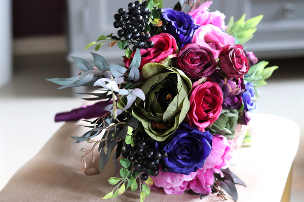 Lerra, atrakcyjna kompozycja kwiatowa do wazonu / bukiet dł.44cm