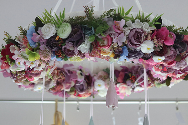 atrakcyjny wiszący wianek z dzwoneczkami, Perrasa, śr.65cm  